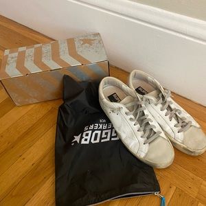 Golden Goose white tennis shoes size 41